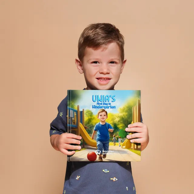 Boy's First Day in Kindergarten