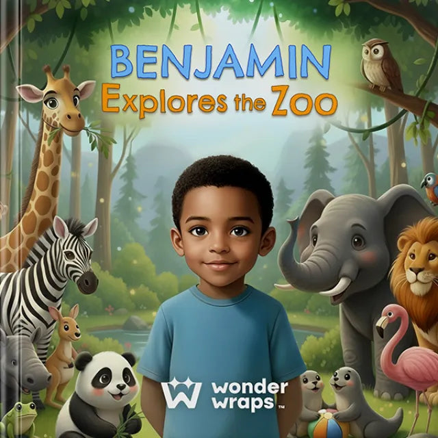 Junge erkundet den Zoo Beispiel-Cover
